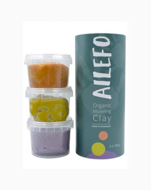 Ailefo, Organiczna ciastolina, 3 kolory po 100g