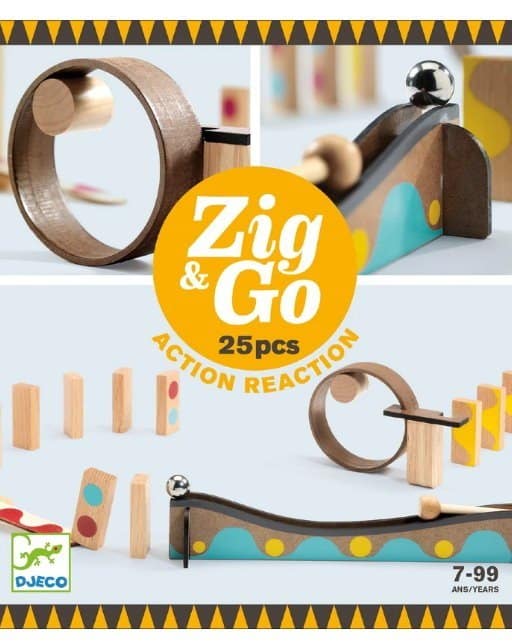Djeco, Zestaw Zig & Go-25 elementów