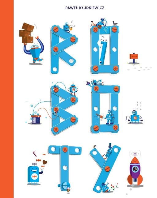 ROBOTY – kartonowa książka dla dwulatków, które kochają roboty, bez tekstu