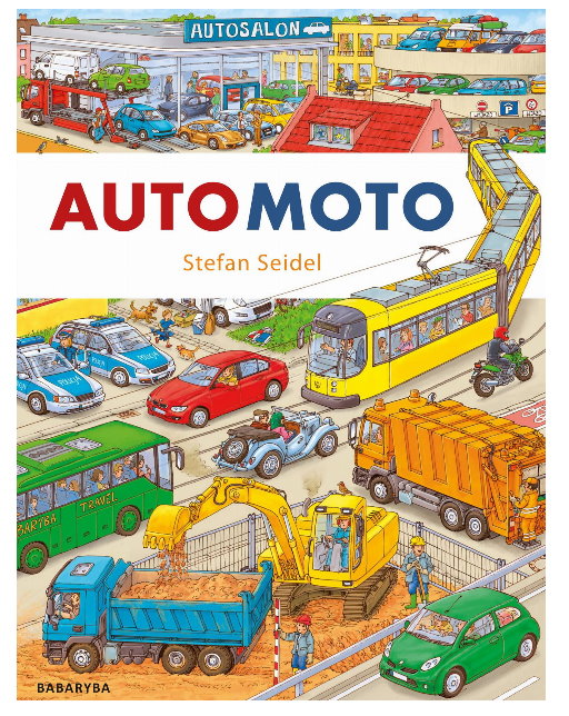 AUTO MOTO – duża książka obazkowa z realistycznymi rysunkami – Stefan Seidel